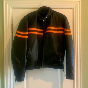 Harley Davidson leather jacket, mens size 44
